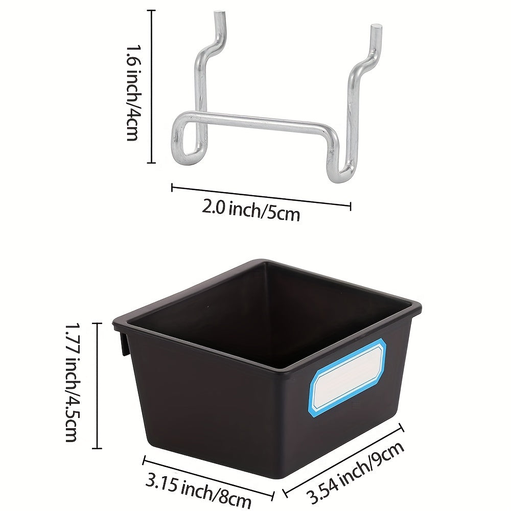 Stackable Pegboard Bins with Hooks - Organize Your Tools and Accessories