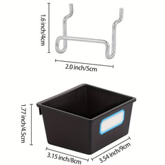 Stackable Pegboard Bins with Hooks - Organize Your Tools and Accessories