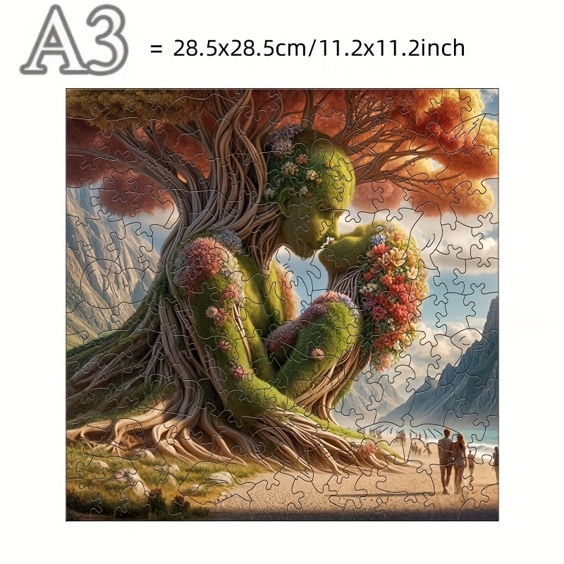 Enchanting Tree Spiritual Embrace Wood Puzzle