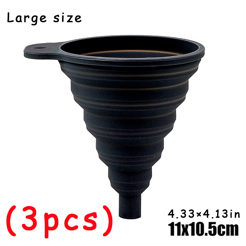 Large Car Engine Funnel Universal Silicone Liquid Funnel Foldable Portable