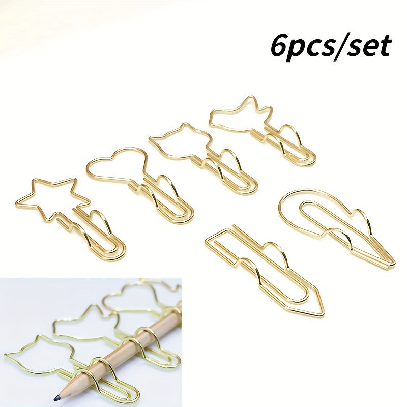 Metal Pen Clips Variety Set Office Accessory Paper Clip Stationery Tool