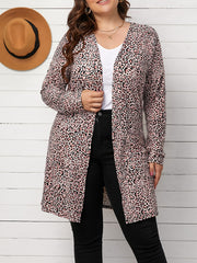  Leopard Print Long Sleeve Cardigan