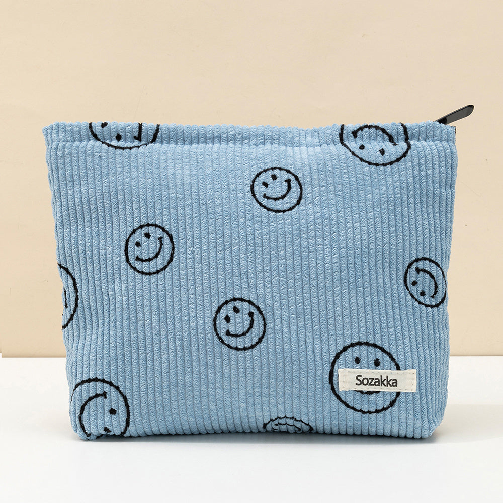 Roomy Makeup Pouch Bag for Women Teens Girls Zipper Closure Travel Organizer