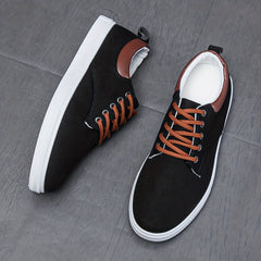 Men's Lace Up Canvas Sneakers Skate Shoes Good Grip Breathable