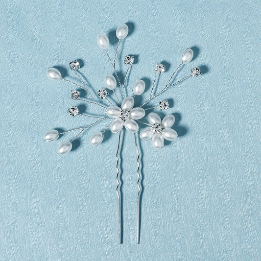 Floral Wedding Hair Pins Bridal Headpiece Bridesmaid Bobby Pins