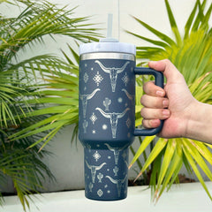 40oz Goat Star Tumbler Stainless Steel Thermal Water Bottle With Straw