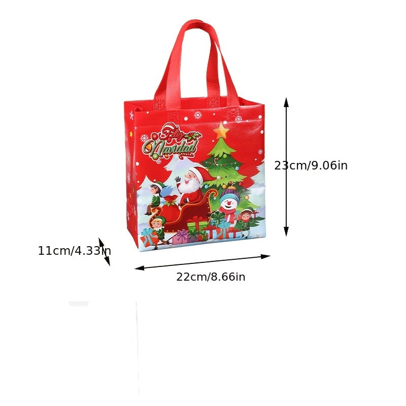 Christmas Pattern Storage Handbag Lightweight Non woven Bag