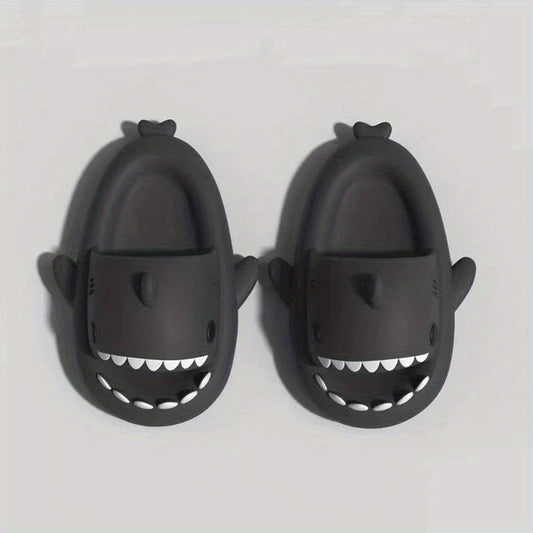 Women's Cartoon Shark Slides Soft Non Slip Shoes Indoor & Outdoor Beach Slides