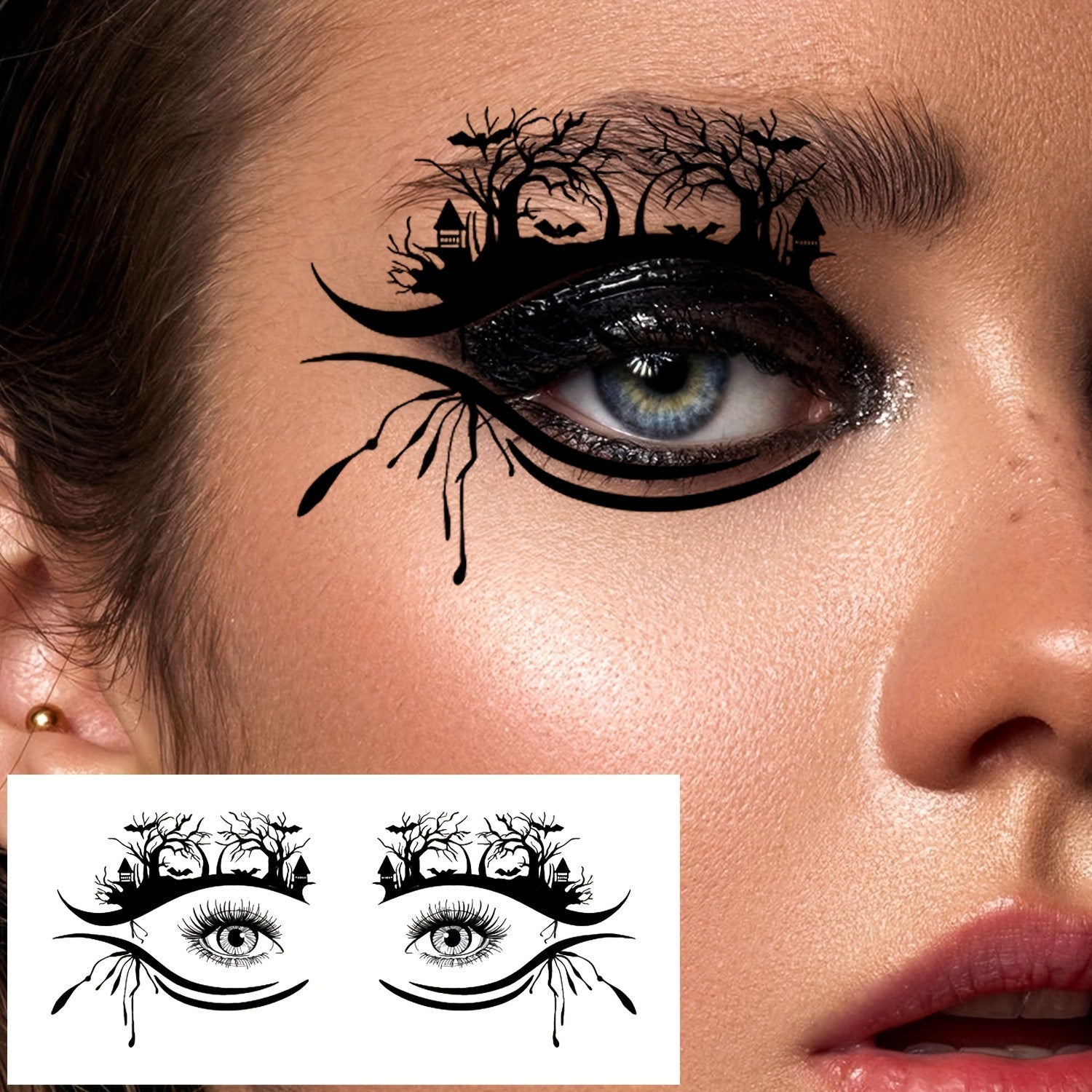 Halloween Spooky Eye Temporary Tattoos 10 Sheets