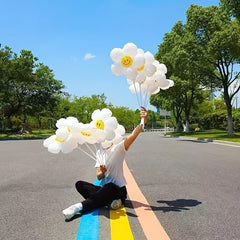 10pcs Daisy Aluminum Balloon Baby Birthday Photo Props