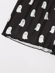 Cartoon Ghost Lounge Shorts Women's Casual Elastic Waistband Shorts