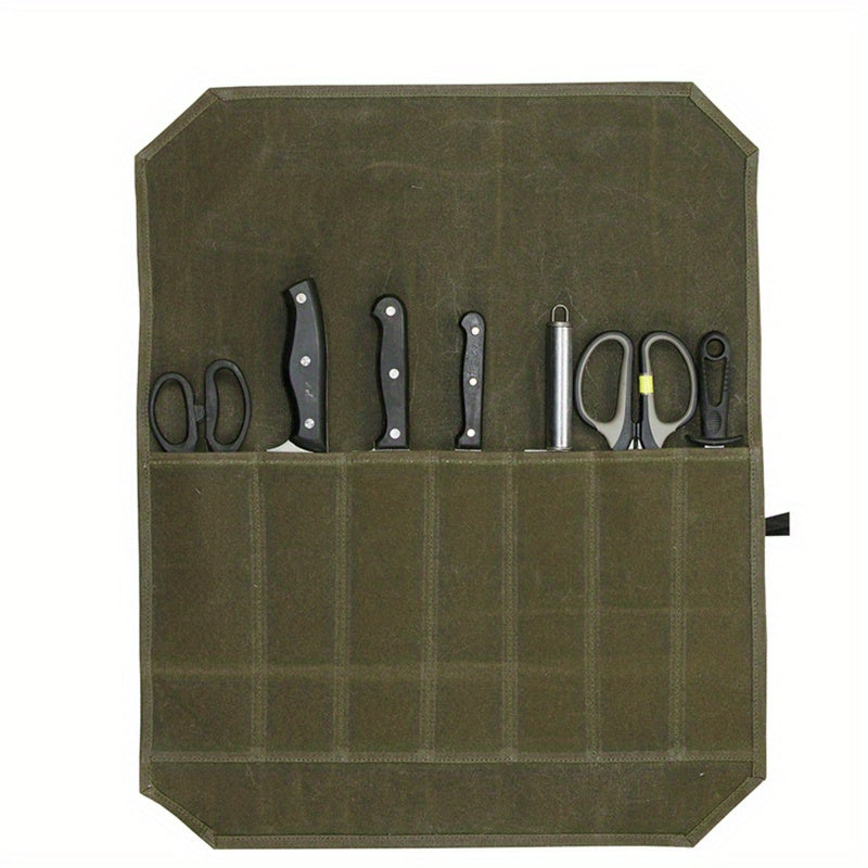 Outdoor Retro Over Wax Canvas Chef Storage Roll Bag