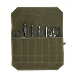Outdoor Retro Over Wax Canvas Chef Storage Roll Bag