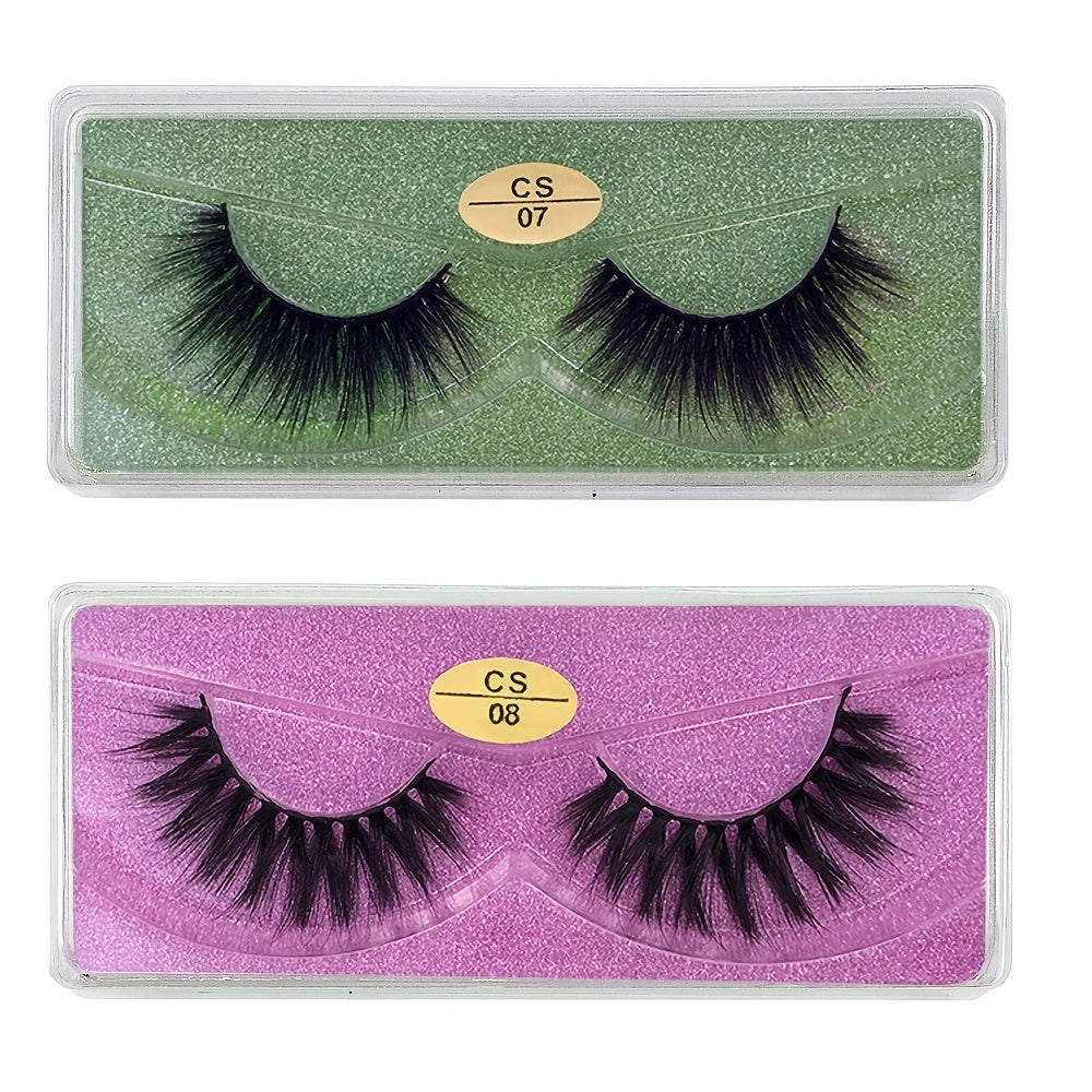 20 Pairs Fluffy Wispy Mink Eyelashes Long False Lashes for Women 3D Mink Lashes