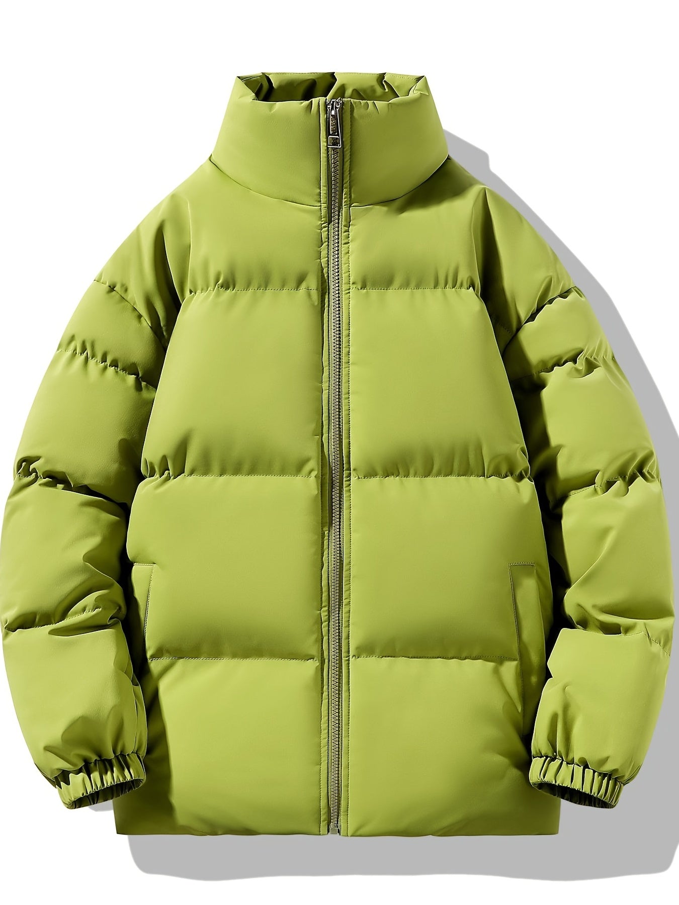 Men's Lightweight Puffer Jacket Stand Collar Winter Warm Outerwear