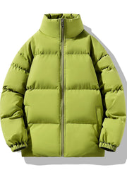 Men's Lightweight Puffer Jacket Stand Collar Winter Warm Outerwear