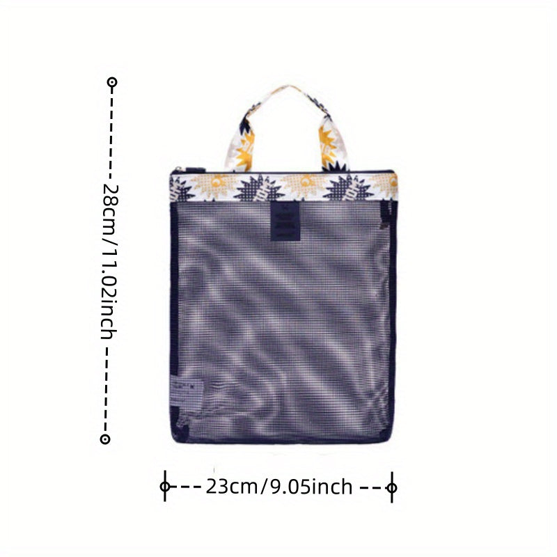 Mesh Tote Bag Travel Storage Bag Swimming Beach Bag Handbag