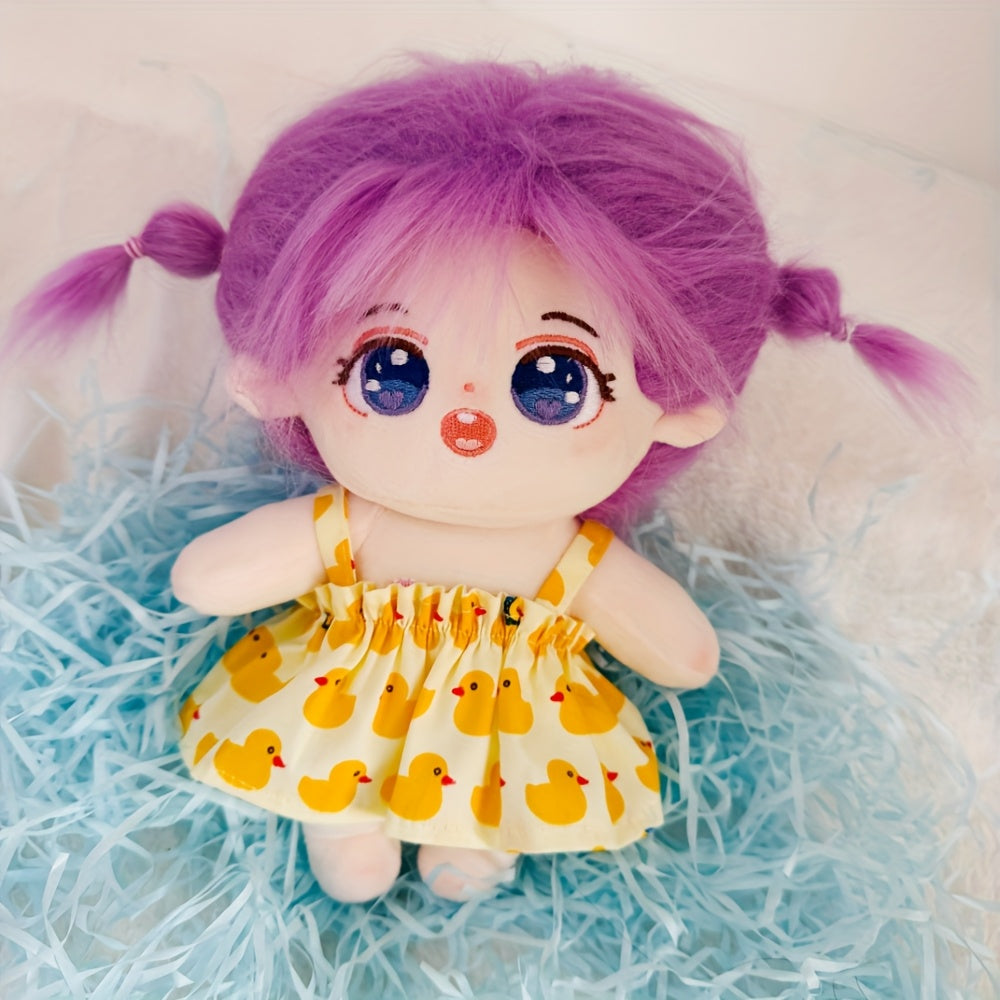 Plush Doll Yellow Duck Print Skirt for Princess Shoes