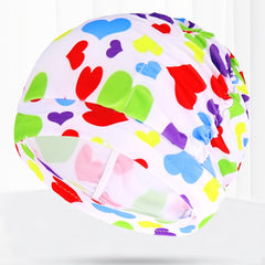 1PC Unisex Pleated Swim Cap with Ear Protection