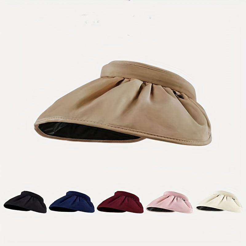 Sunscreen Shell Visor Hat Wide Brim UV Protection Headband Sun Hat For Women
