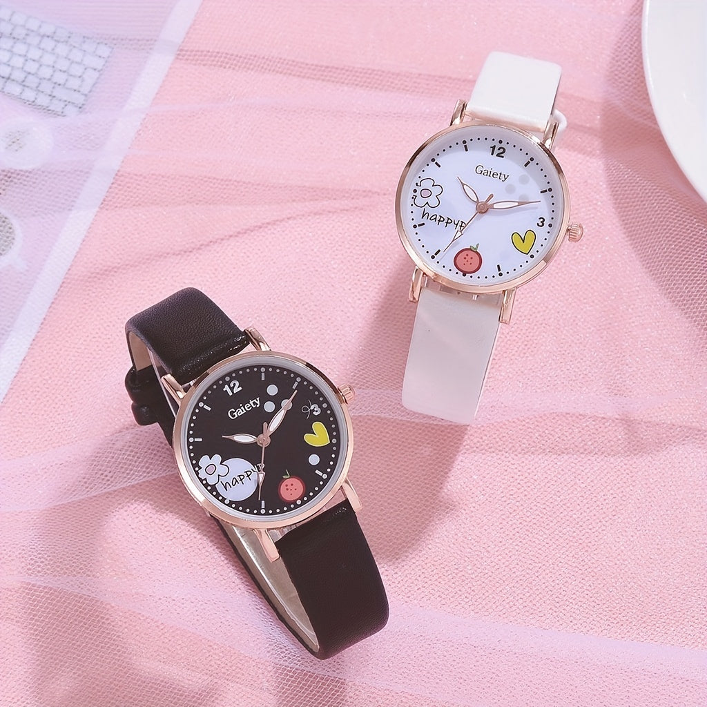 Kids Watch & Daisy Bracelet Set Gift for Girls