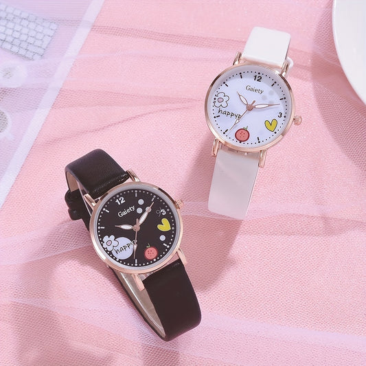 Kids Watch & Daisy Bracelet Set Gift for Girls