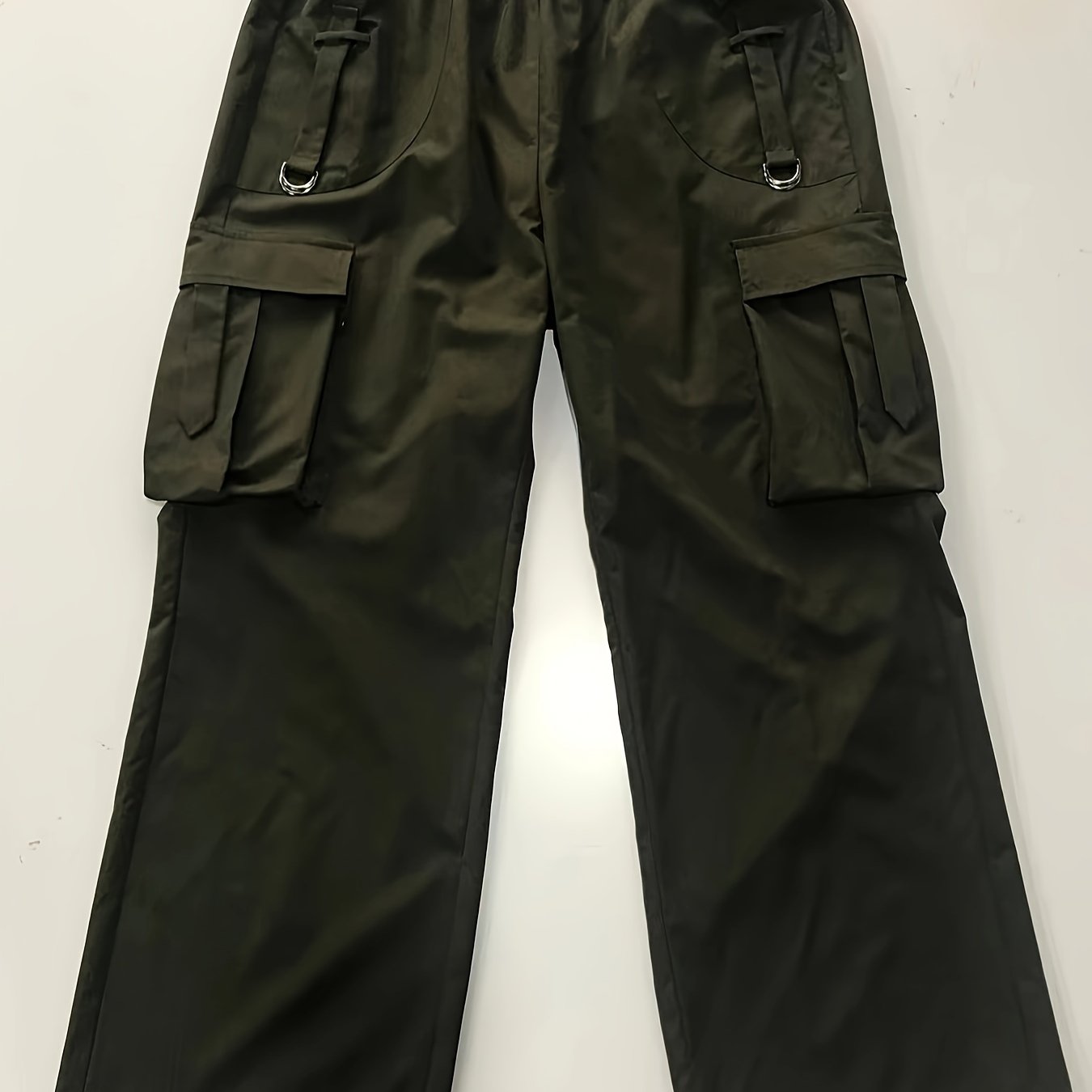 Women's Plus Solid High Rise Cargo Trousers