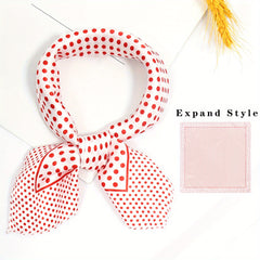 Satin Square Scarf Casual Neckerchief Bandana Head Wrap Hair Accessories