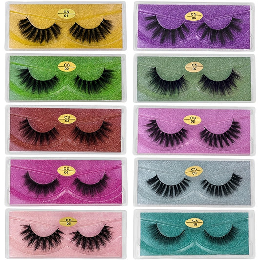 20 Pairs Fluffy Wispy Mink Eyelashes Long False Lashes for Women 3D Mink Lashes