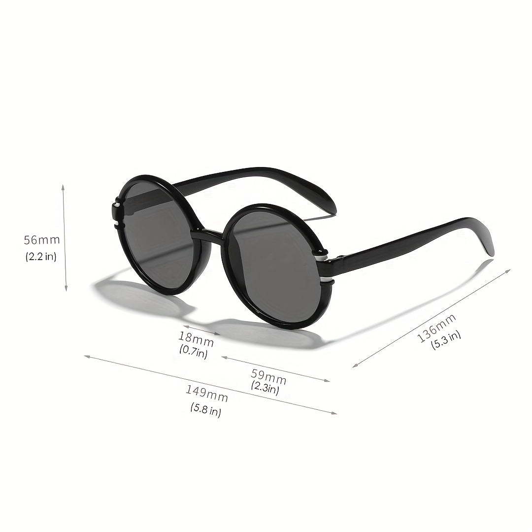Large Round Frame Sunglasses UV400