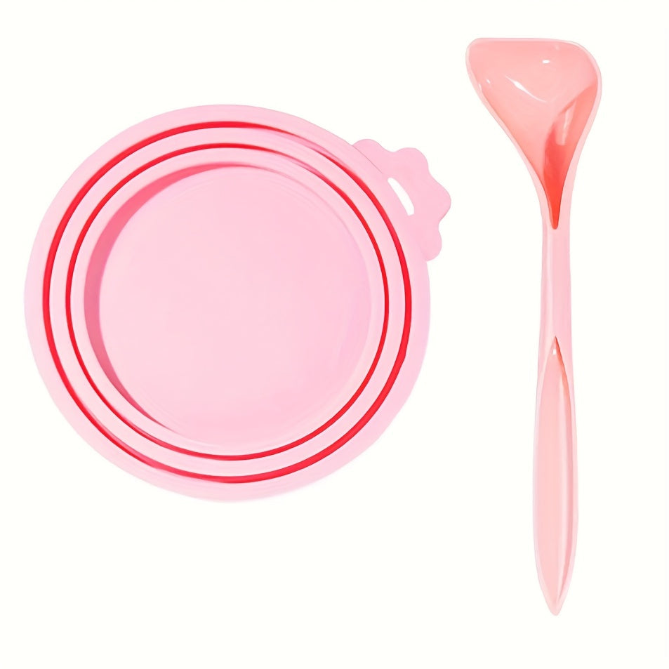 Pet Can Lid 3 in 1 Food Sealing Lid With Spoon - Keep Pet Food Fresh