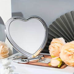 Heart Shaped Travel Makeup Mirror for Girls & Women