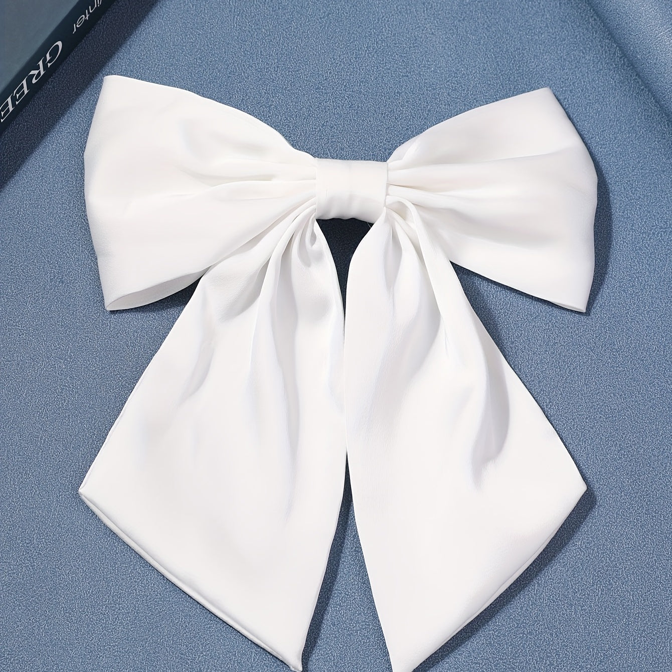 Large Bow Scarf Hair Clip French Barrette Hair Accessory