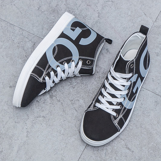 Men's High Top Canvas Shoes Lace Up