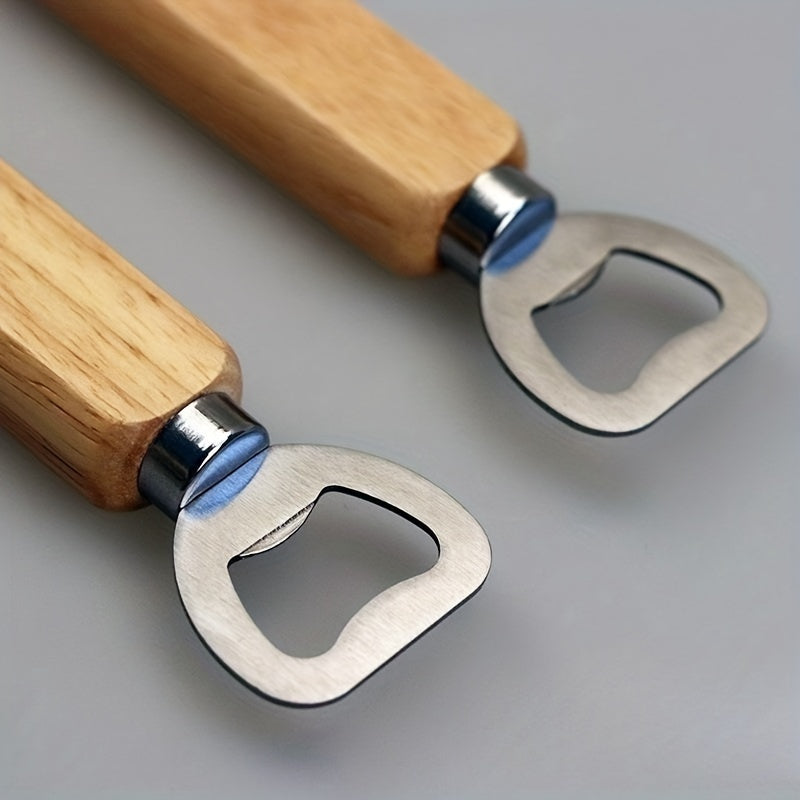 5pcs Portable Wooden Handle Beer Soda Bottle Opener Bar Accessories