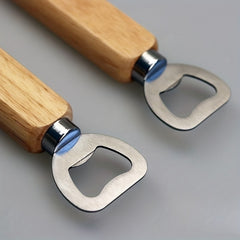 5pcs Portable Wooden Handle Beer Soda Bottle Opener Bar Accessories
