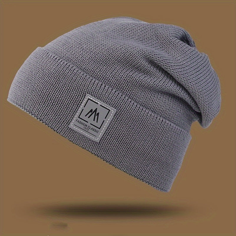 Men's Winter Warm Knitted Beanie Hat Velvet Lined Cycling Hat