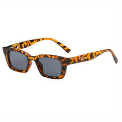 Square Frame Sunglasses Mod Hollow Temple Glasses UV400