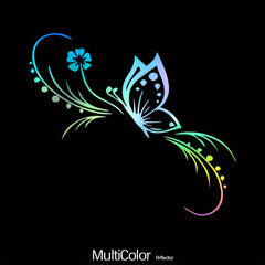 Butterfly Flowers Car Sticker Reflective Vinyl Decals Art Decoration