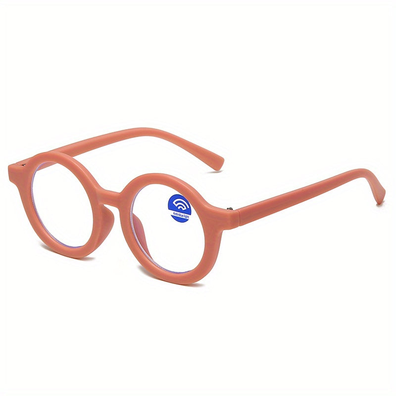Round Frame Glasses Flat Mirror Glasses For Baby Girls Kids