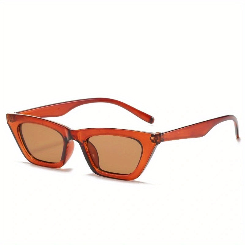 Polarized Skinny Cat Eye Sunglasses Women Vintage Square Shade