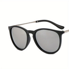 Round Frame Sunglasses For Women Men Minimalist Cat Eye Glasses