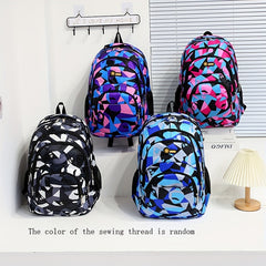 Large Capacity Colorblock Backpack Preppy College School Daypack