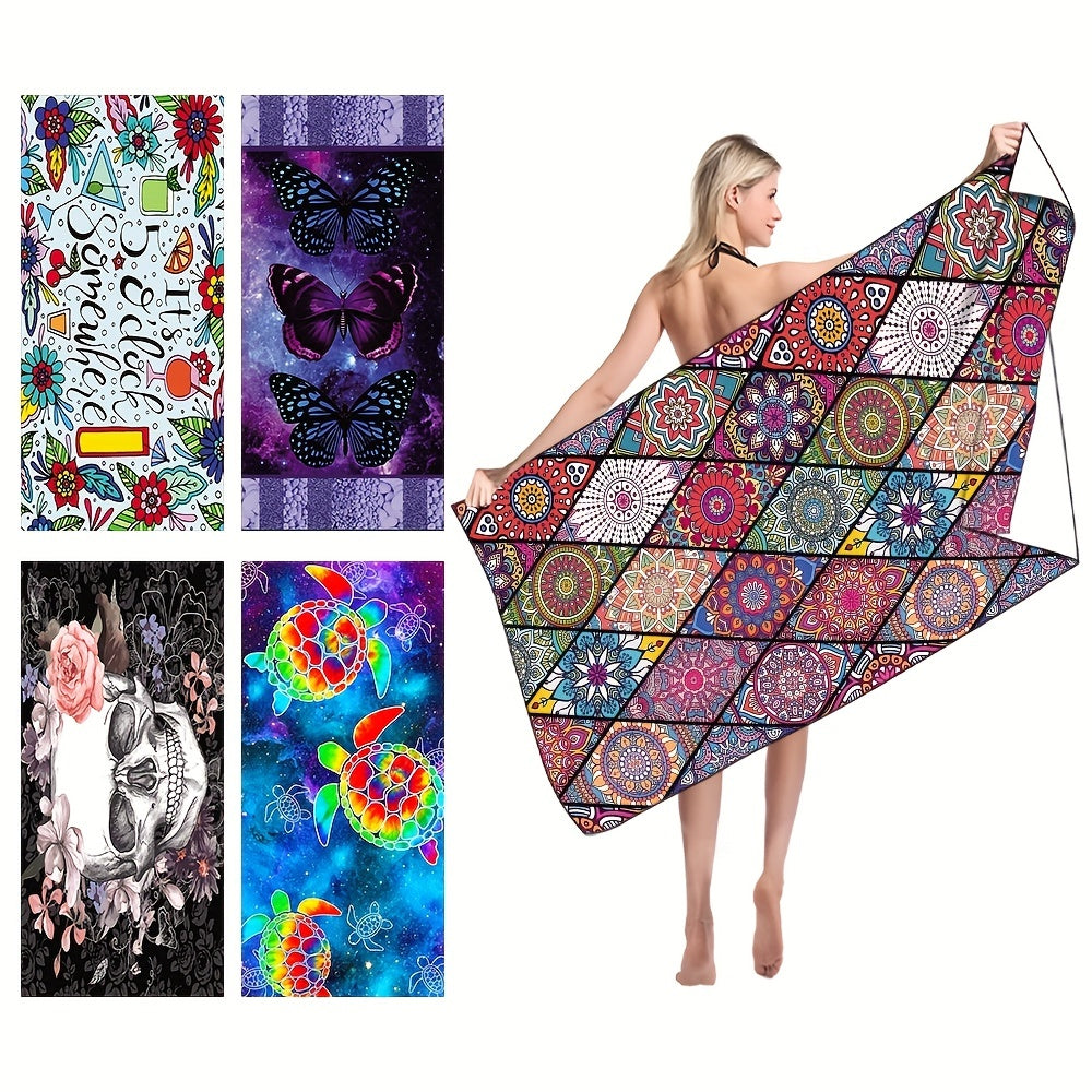 Boho Sandproof Beach Towels Fast Dry Beach Accessories