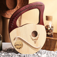 Beginner 24 String Lyre Harp Portable & Easy to Learn