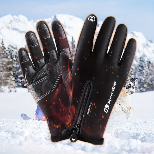 Winter Sports Velvet Warm Gloves Touch Screen Coldproof Ski Cycling Outdoor Glov