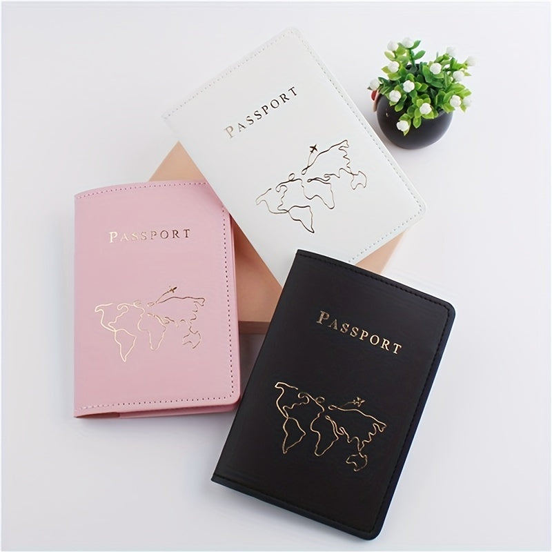 Map Pattern Passport Holder & Luggage Tag Set