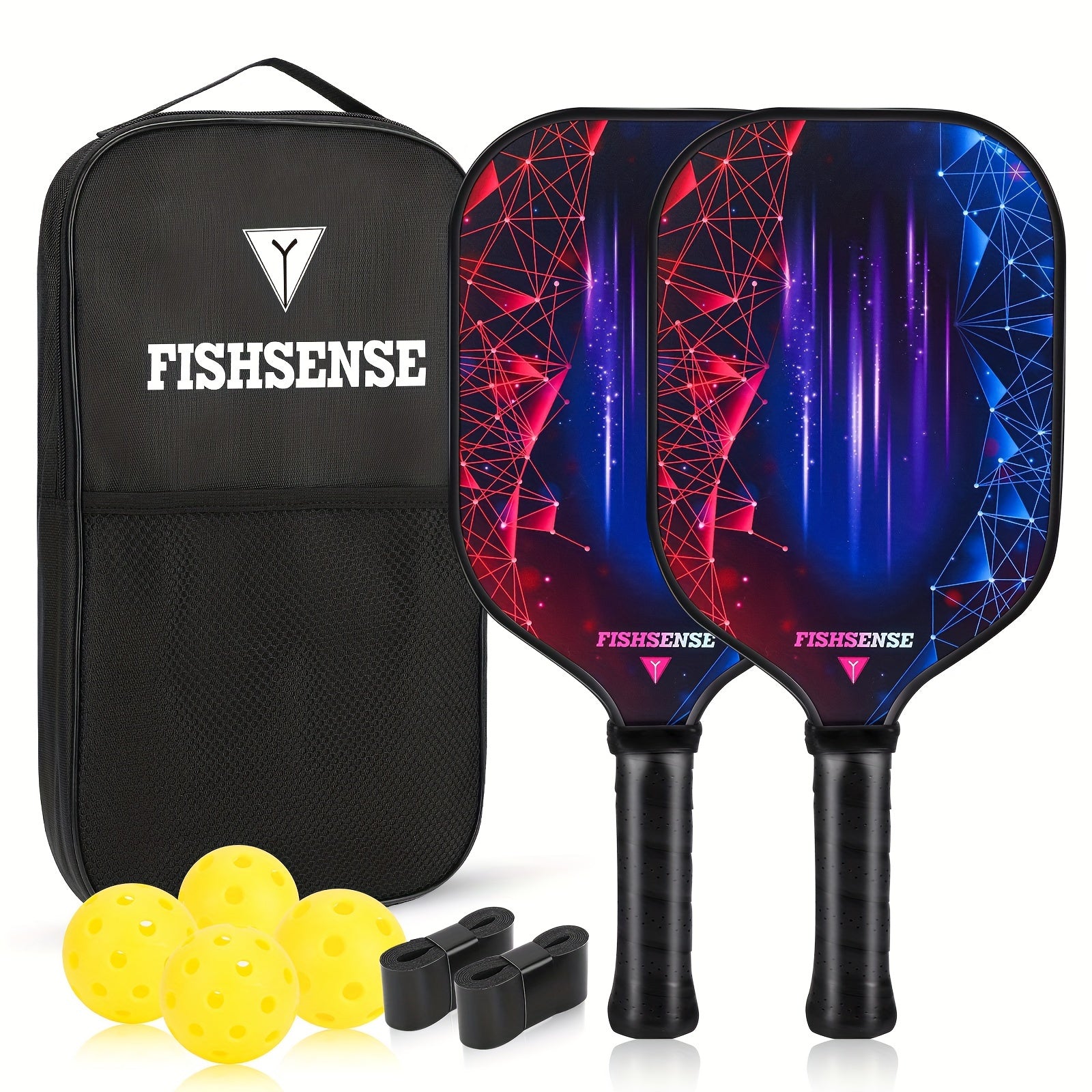 Carbon Fiber Pickleball Paddles Set of 2 Lightweight Rackets