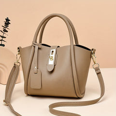 Minimalist Turn Lock Satchel Bag for Women