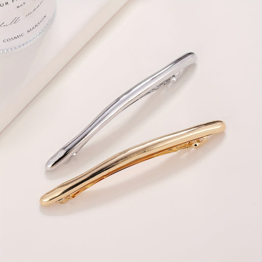 Sleek Metal Hair Clip Solid Duck Billed Clip Hair Accessories